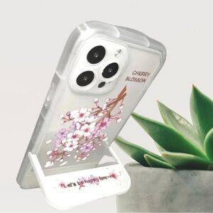 Pink Sakura fold iPhone case cover 12 protector silicone Apple flower new floral